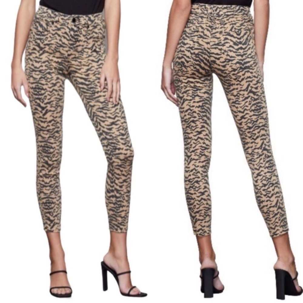 Good Waist Crop Jeans Zebra Print